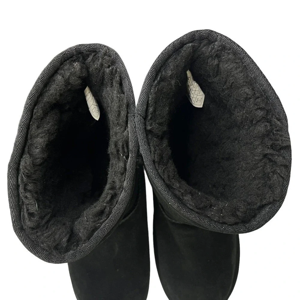 Koolaburra by UGG Black Suede Mid Calf Boots Womens 8‎ Old School Boho Cozy Y2K